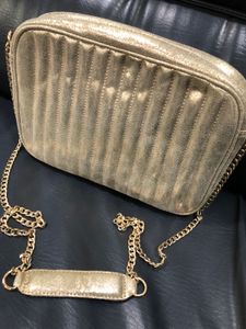 Metallic Gold Crossbody Bag