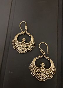 Oxidized Silver Tone Dangle Earrings