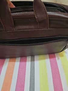 Pure Leather 6 Compartment  Laptop Cum Office Bag