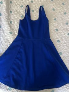 H&amp;m Navy Blue Dress- Skater Dress, Small Size