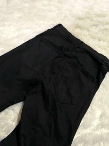 ZARA ripped Black High-Waisted Skinny Jeans
