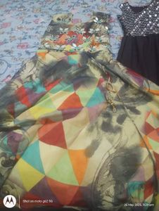 Two Dresses - Abstract Print &amp; Embellished Details