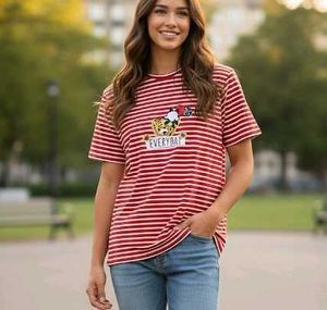 Striped Graphic Tee