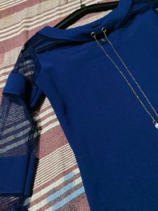 Net Navy Blue Top