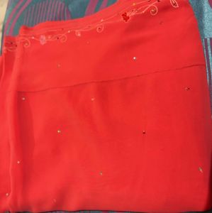 Elegant Red Saree