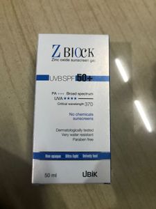 Z Block Zinc Oxide Sunscreen SPF 50+