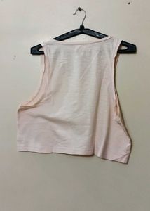 Peach crop top
