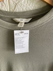 H&amp;m Ribbed Light Green