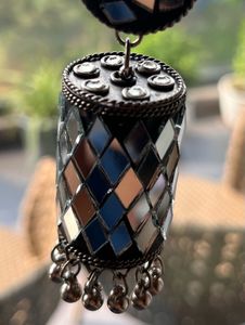 Heavy Mirror Work Jhumka Earrings