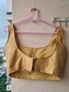 Gold Strap Blouse With Back Open