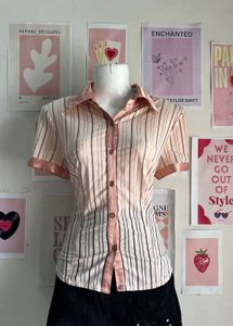 Peach Striped Shirt