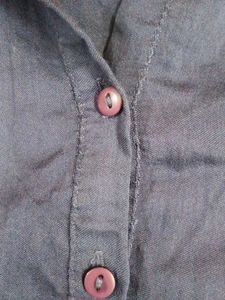 Blue Button-Down Top