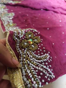 Embroidered Saree with blouse piece