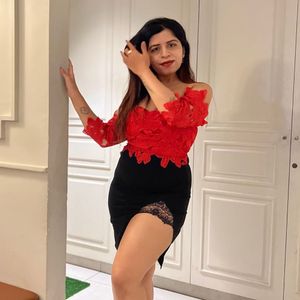 Padded Designer Embroidered Cute Crop Top