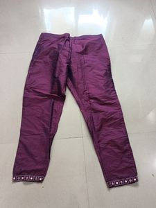 New Unused Purple Artt Silk Dress Set