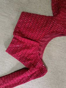 Red Sequin Blouse