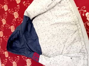 dual jacket in red and blue