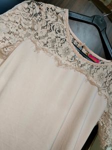 Peach Lace Top