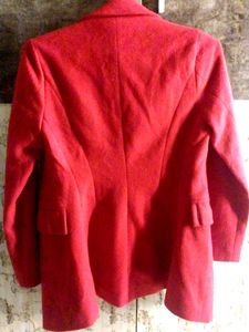 Red Double-Breasted Blazer