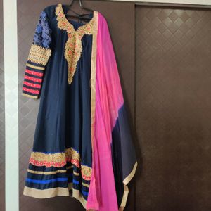 Blue Pink Anarkali