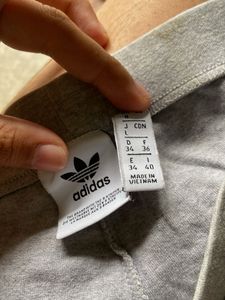 Adidas Gray Striped Leggings