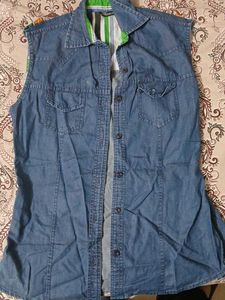 Denim Sleeveless Top size m