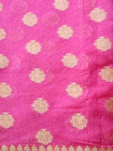 Pink &amp; Gold Banarasi Saree