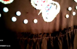Brown Embroidered Maxi Skirt