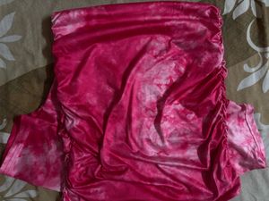 Pink Tie-Dye Short Sporty Dress
