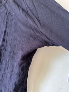Crepe Tunic Top With Tassels
