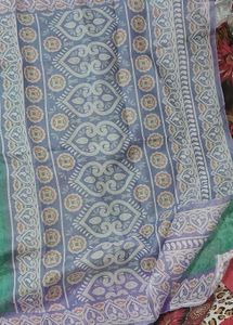 Green &amp; Gray Patterned Saree