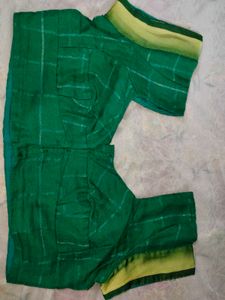 Green Checked Blouse