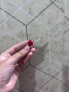 Red Rose Hair Clip