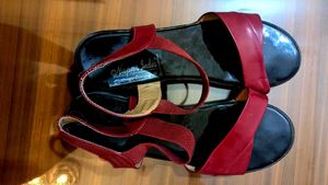 Burgundy Strap Sandals