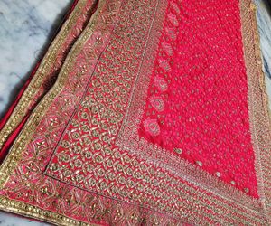 Red embroidery bridal saree 👰‍♀️😍✨ #BridalSaree