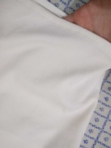 White Ribbed Tank Top