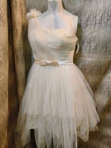 Elegant One-Shoulder Tulle Dress