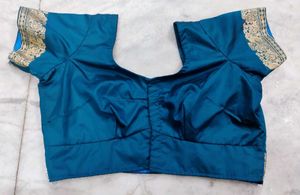 Blue Colour Poly Silk Blouse