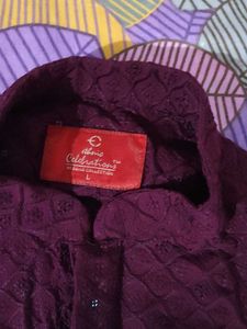 Maroon Kurta