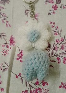 Flower Crochet Keychain