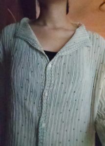Vertical Line Patterned Shirt