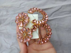 Pink Flower Earrings