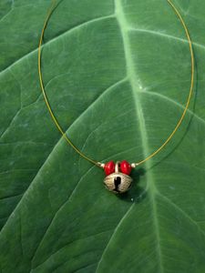 manjadi with chilanka Bell Necklace