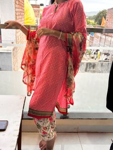 Coral Printed Salwar Kameez Suit