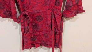 Flared Floral Party Top