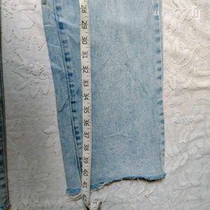 Denim Stylish Belt High Waisted Jeans