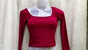 Maroon Long Sleeve Top