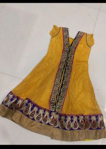 Yellow Embroidered Anarkali Dress
