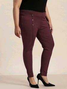 Sztori Women Plus Size Solid Treggings
