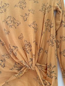 Stylish Mustard Print Top